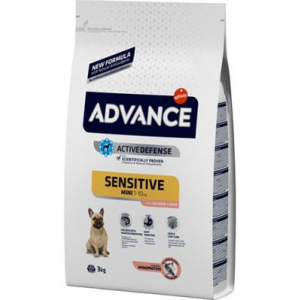 Advance Mini Sensitive Somonlu Küçük Irk Köpek Maması 3 Kg